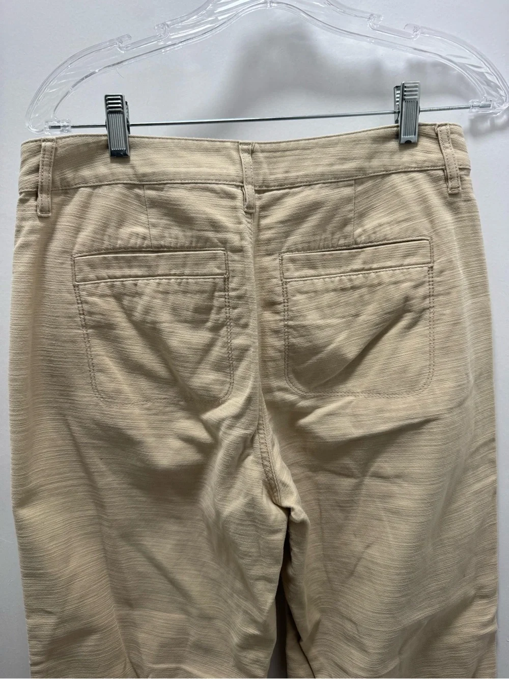 J. Crew Women’s Tan Cream Khaki Camp Straight Leg Ankle Pants 100% cotton US 4